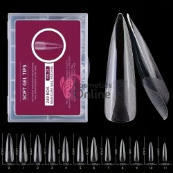 Tipsuri 240 bucati Soft Gel Tips Transparente Cod TPS100VV Stileto Lungi